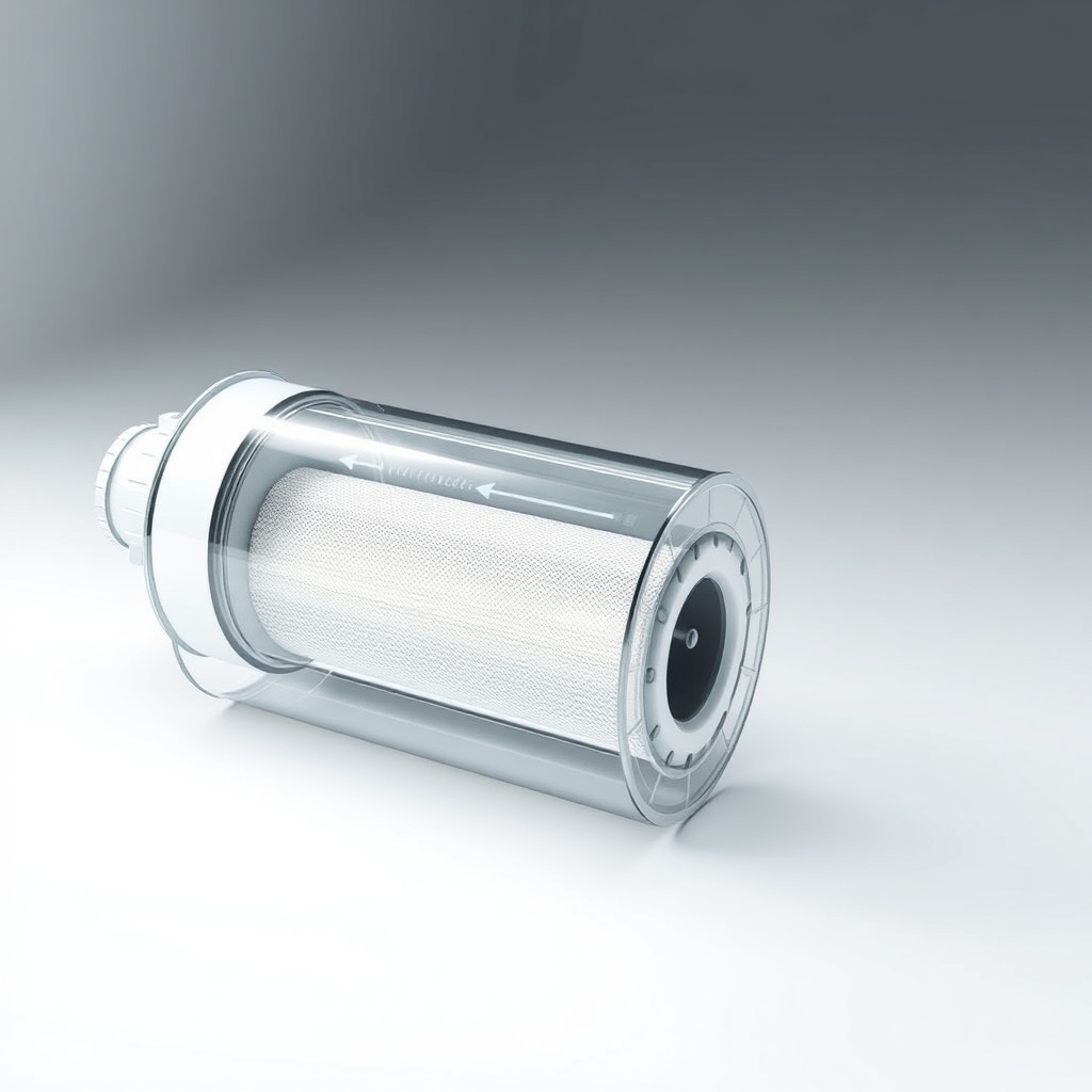<clean photorealistic photo of a cross-section of Arçelik 3140 S showing filter and membra